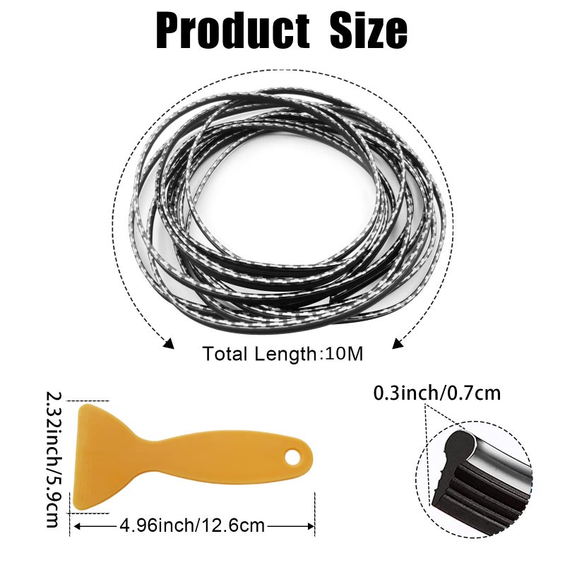 OSIFIT Car Interior Trim Strips,Universal 33ft Car Electroplating Decoration Styling Door Dashboard, Flexible Interior Trim Accessories with Installing Tool(Carbon) - Image 2